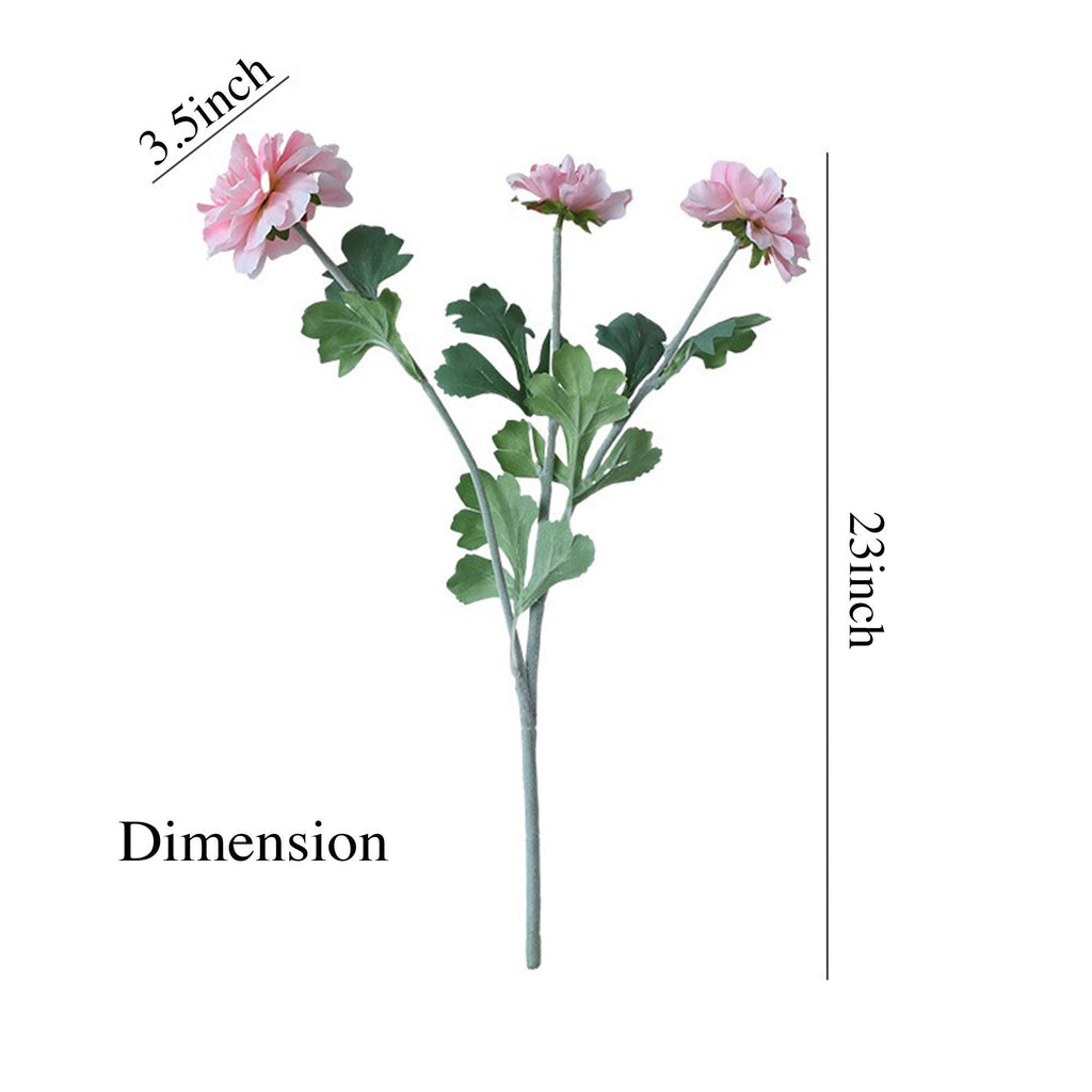 23'' Sweet Pink Peony Silk Flowers for Spring Centerpieces, Realistic 3-Bloom Faux Stem, Bridal Bouquet, Easter Décor&Floral Mantel Styling