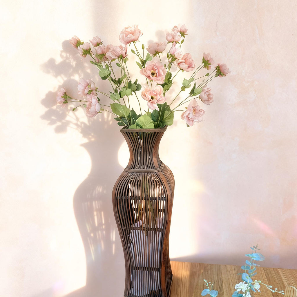37" Long Stem Dusty Pink Peony, Faux Silk Fragrant-Look Real-Touch Peony Stem for Garden Wedding Arrangements, Home Décor & Event Styling