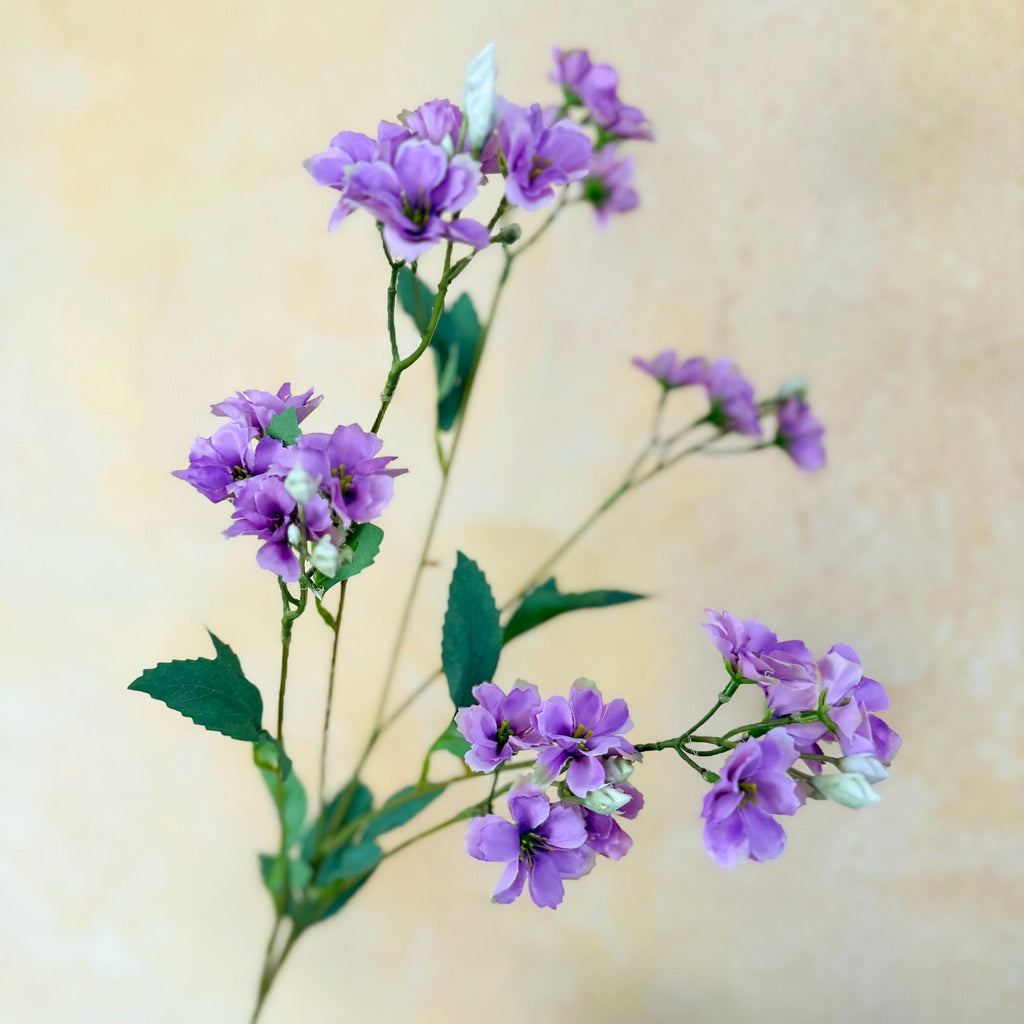 32" Lavender Blue Star Flower Stem, Tweedia Caerulea Wedding Bouquet, Farmhouse Decor, Patriotic Living Room Vase decor, Mother's Day Gift