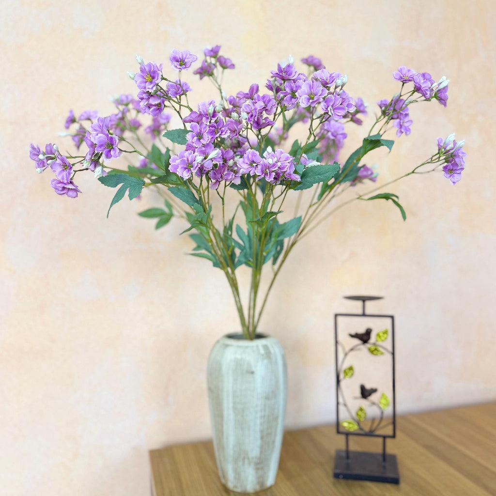 32" Lavender Blue Star Flower Stem, Tweedia Caerulea Wedding Bouquet, Farmhouse Decor, Patriotic Living Room Vase decor, Mother's Day Gift