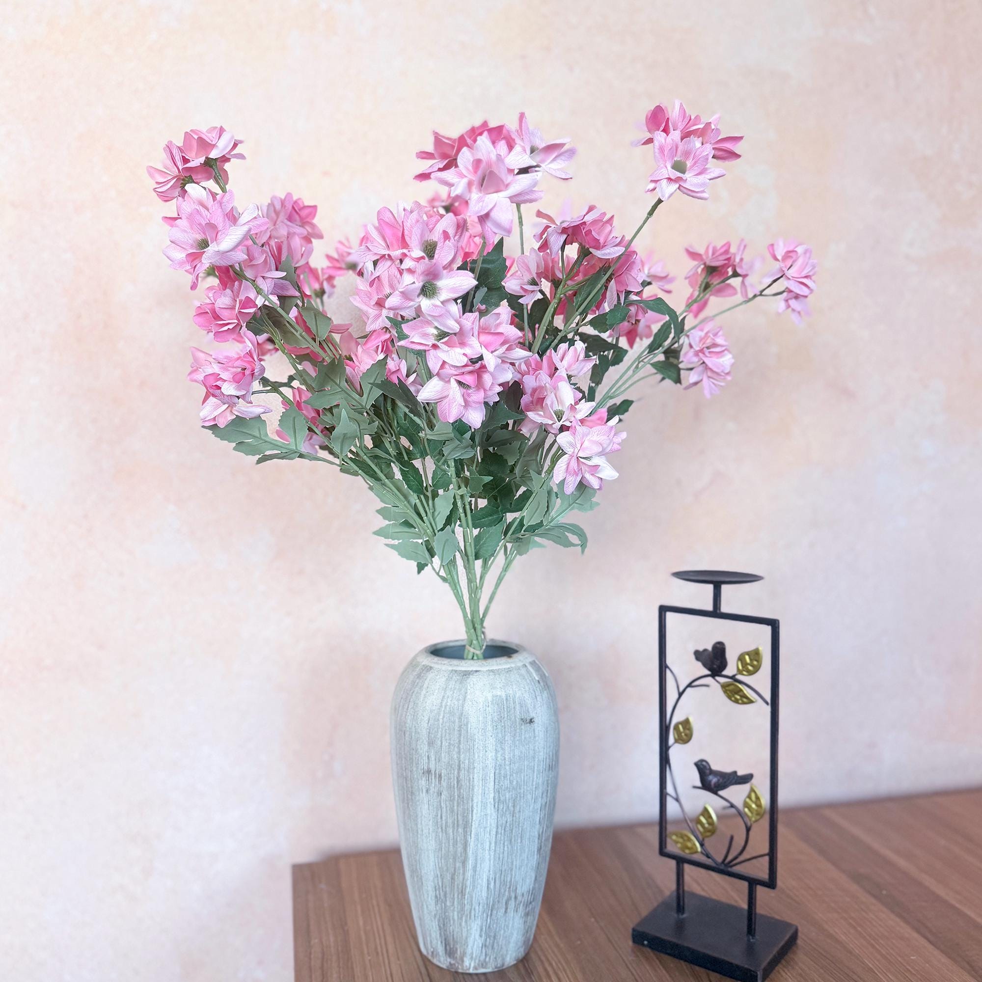 29'' Long Spring Pink Bubble Jasmine Faux Stems, Spring Garden Wedding, Minimal Wildflower Bouquet, Sweet French Romantic Wedding Decor