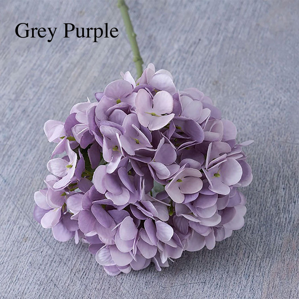 13" Faux Macaron Hydrangea Stem, Silk Pastel Hydrangea Blooms Wedding Bouquet, DIY Flowers, Bridal Shower, Event Reception Table Centerpiece