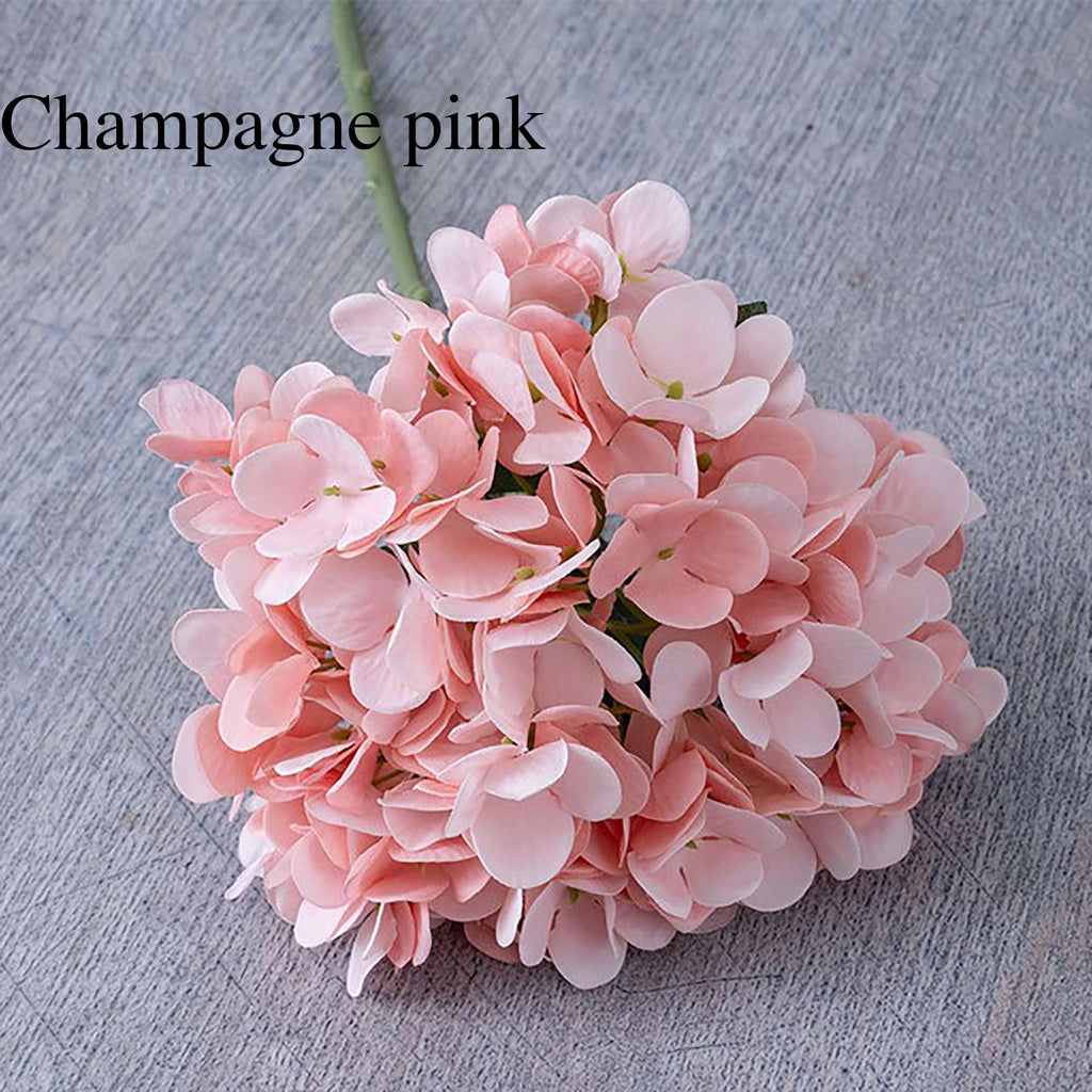 13" Faux Macaron Hydrangea Stem, Silk Pastel Hydrangea Blooms Wedding Bouquet, DIY Flowers, Bridal Shower, Event Reception Table Centerpiece