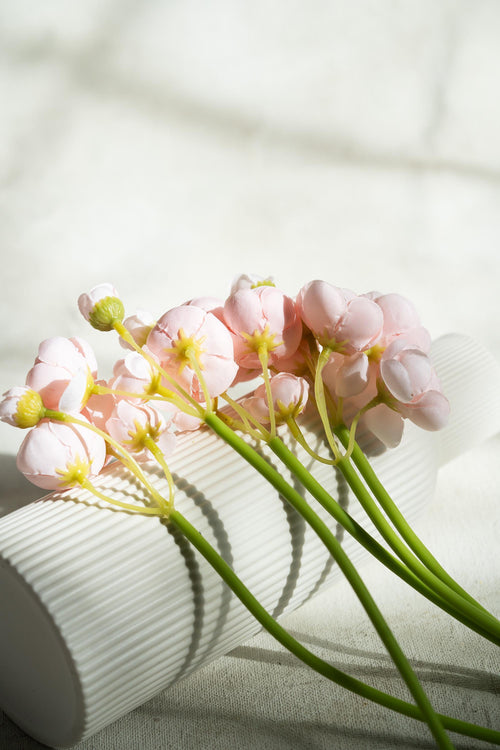 10'' Light Pink Rose Bundle – Faux Flower Stems Perfect For DIY Wedding Bouquet, Wreath, Silk Ranunculus Centerpiece, Crafts & Arrangements