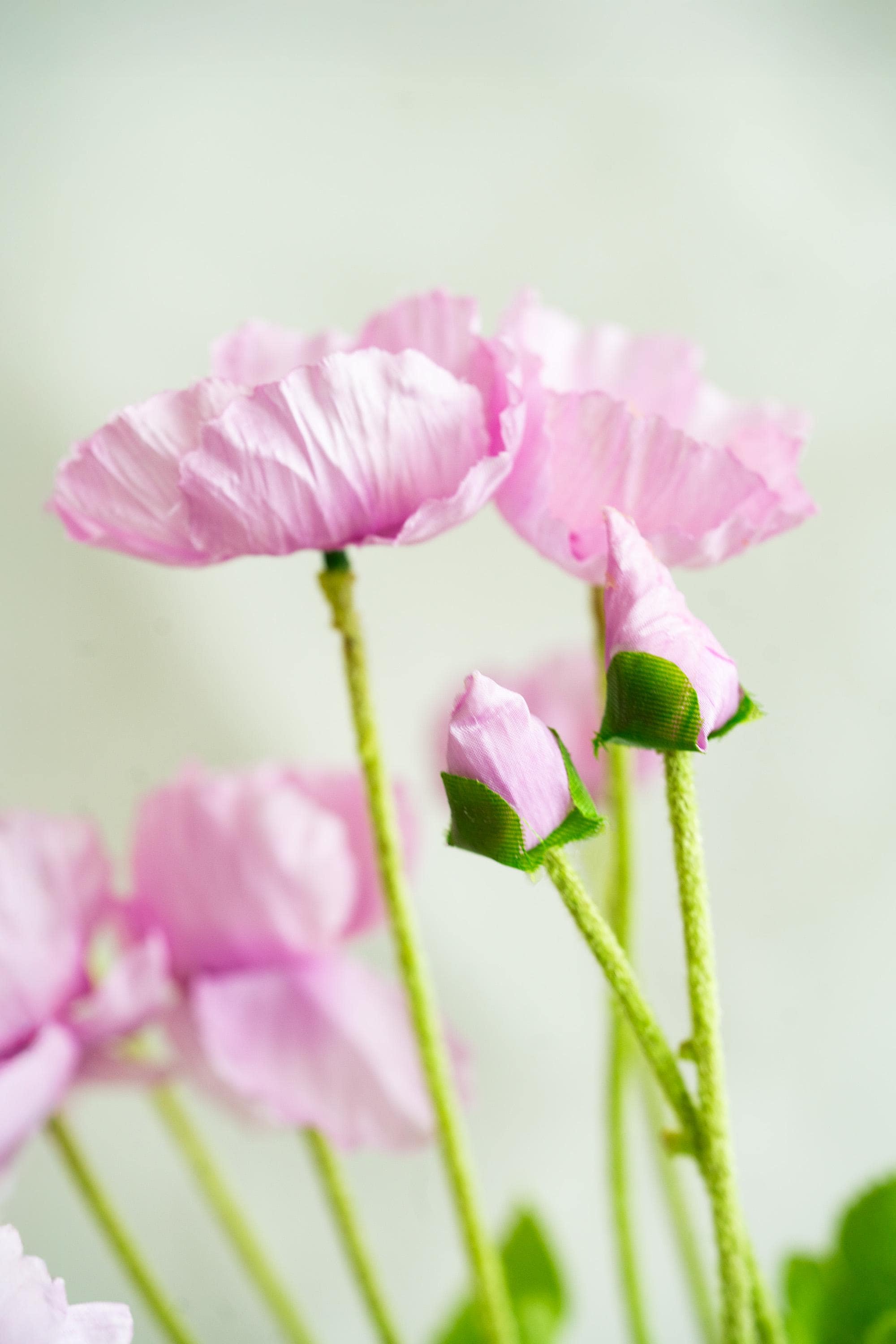 23.6" Mauve Faux Poppy Flower Stem – Silk Poppy for DIY Floral Arrangements, Wedding Centerpieces, Home Décor & Flower Bouquets