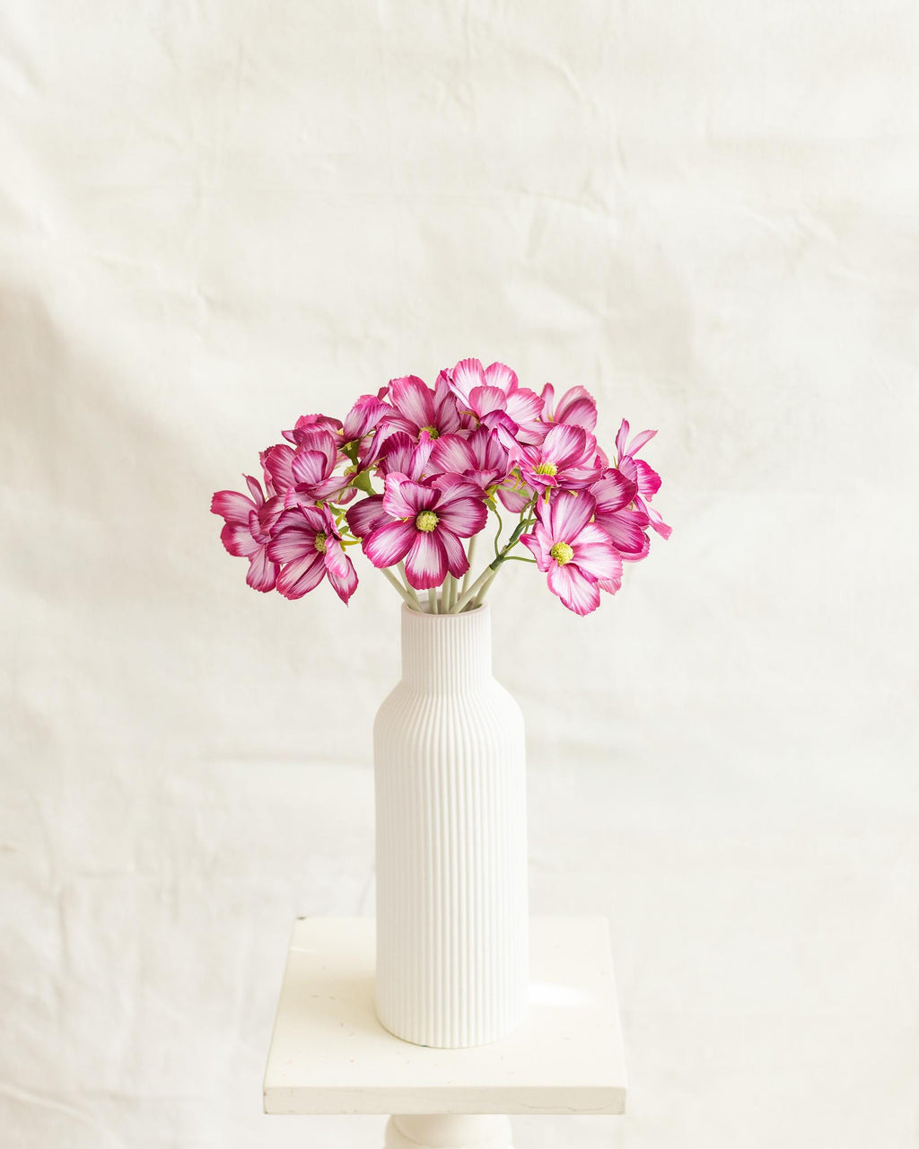 11.8'' Short Stem Purple Red Cosmos Faux Flowers - Silk Cosmos Branch, Centerpiece flower, DIY Home Decor, Wedding Flowers, Gift For Mom