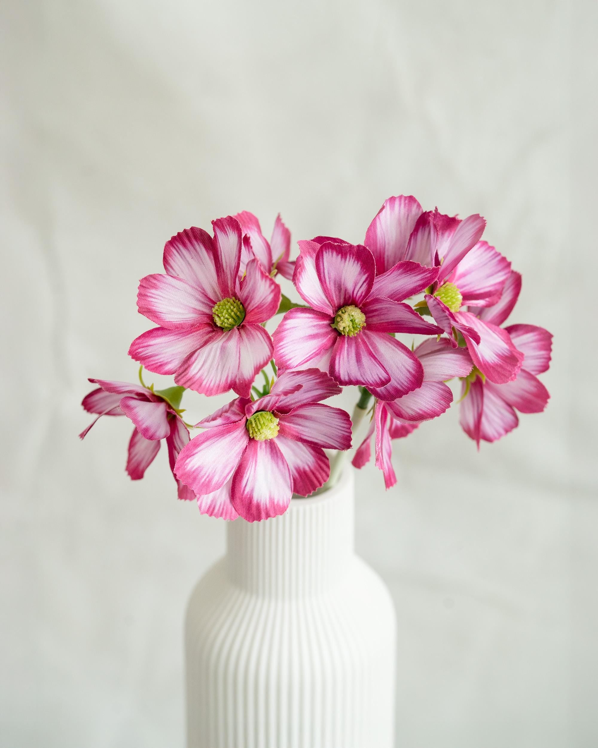 11.8'' Short Stem Purple Red Cosmos Faux Flowers - Silk Cosmos Branch, Centerpiece flower, DIY Home Decor, Wedding Flowers, Gift For Mom