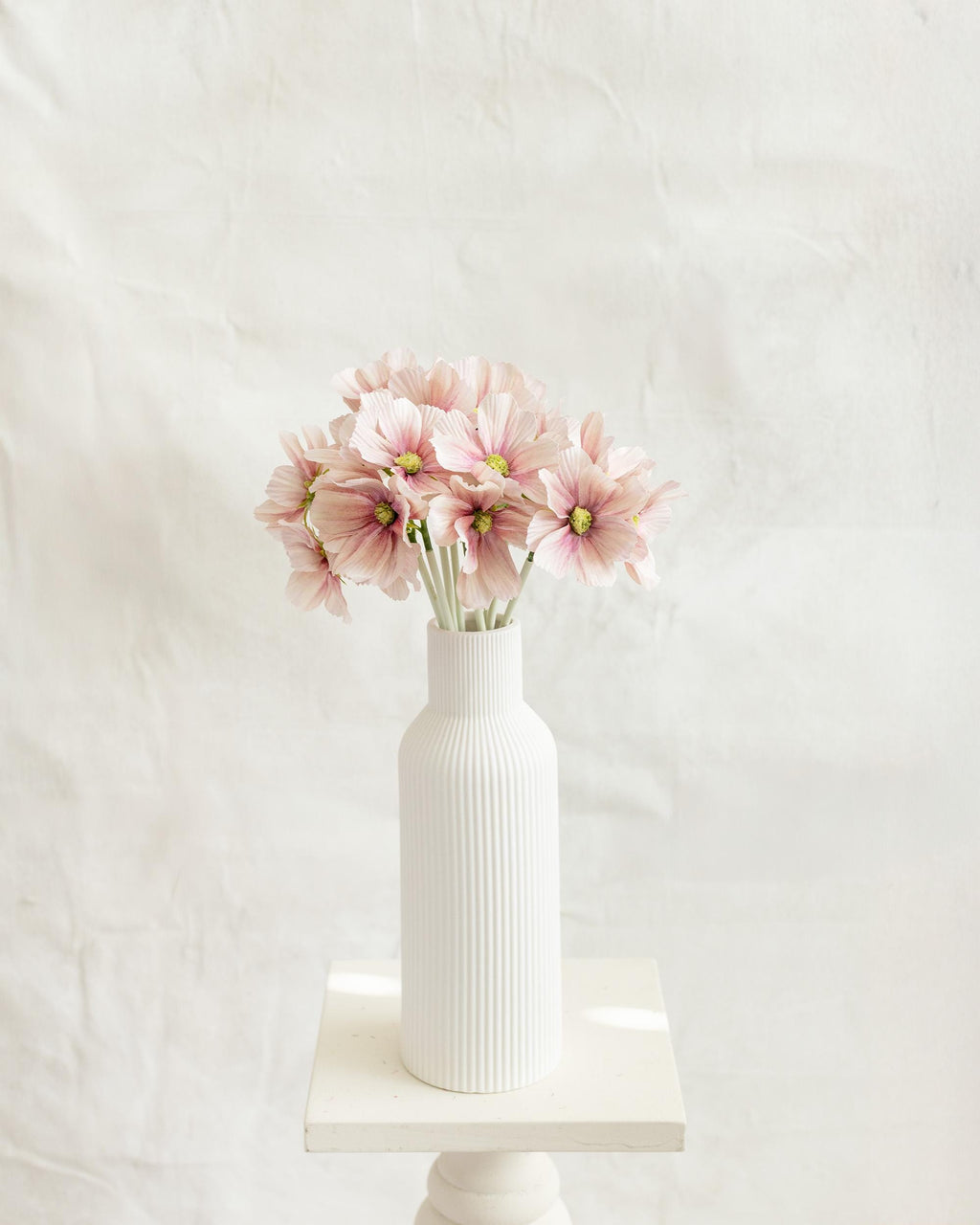 11.8'' Short Stem Dusty Pink Cosmos Faux Flowers - Silk Cosmos Branch, Centerpiece flower, DIY Home Decor, Wedding Flowers, Gift For Mom