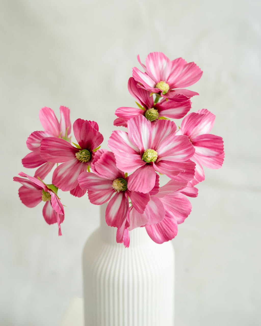 11.8'' Short Stem Pink Cosmos Faux Flowers - Silk Cosmos Branch, Centerpiece flower, DIY Home Decor, Wedding Flowers, Gift For Mom