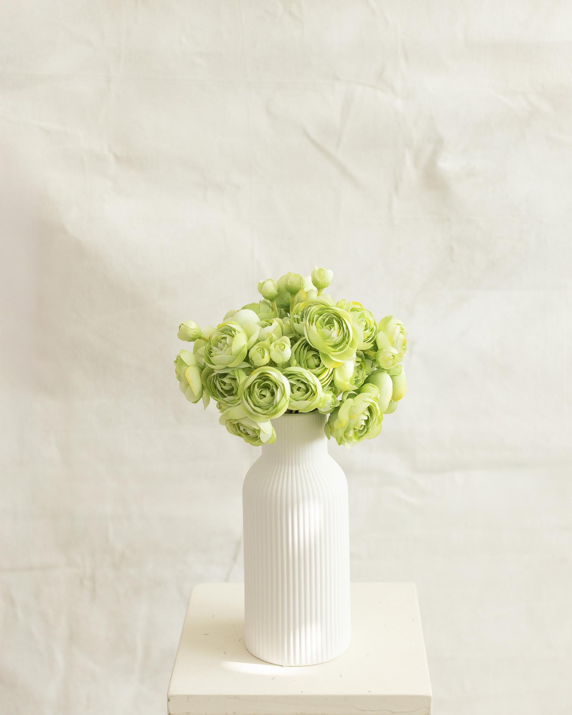 10'' Green Picasso Rose Bundle – Faux Flower Stems Perfect For DIY Wedding Bouquet, Wreath, Silk Ranunculus Centerpiece, Crafts&Arrangements