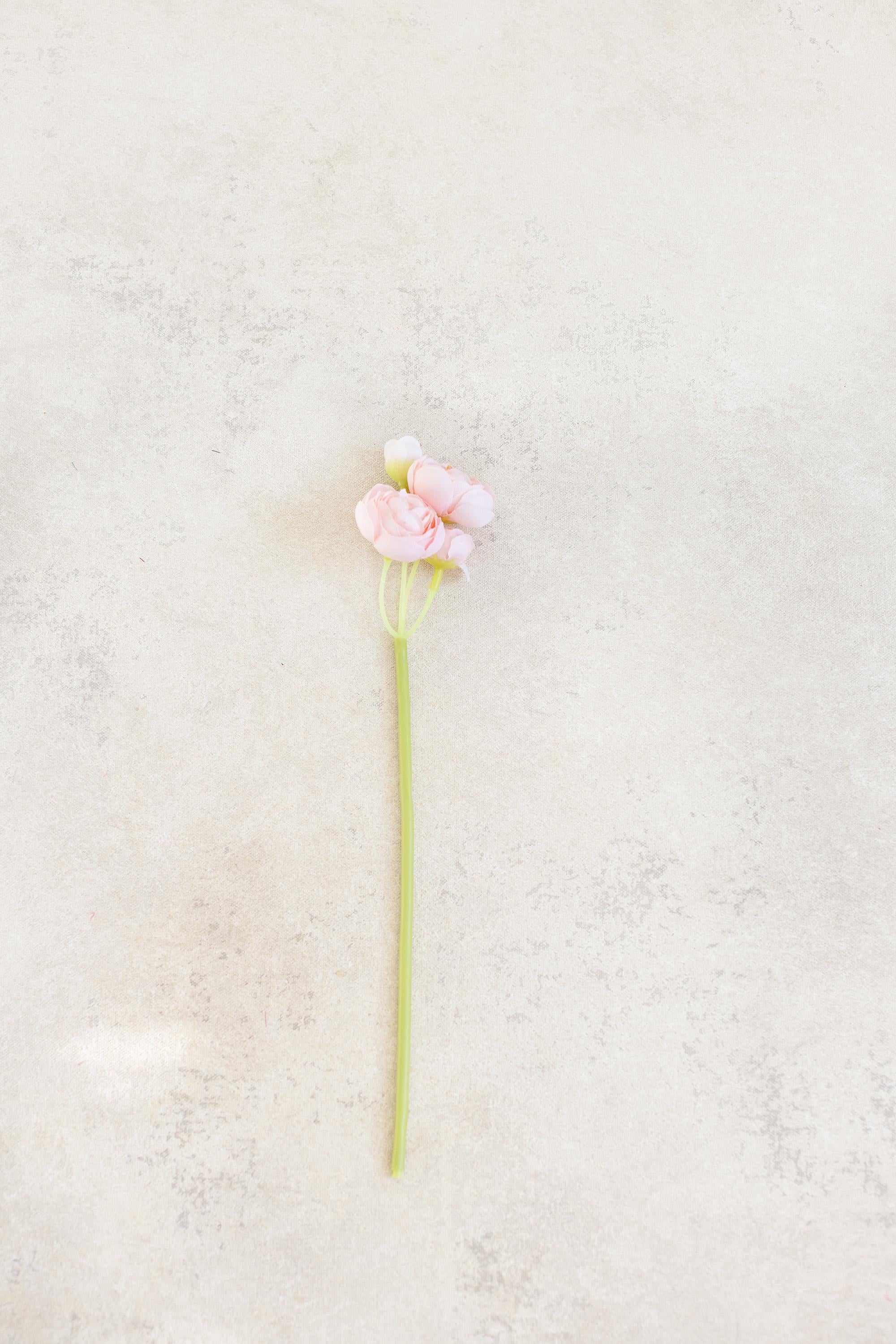 10'' Light Pink Rose Bundle – Faux Flower Stems Perfect For DIY Wedding Bouquet, Wreath, Silk Ranunculus Centerpiece, Crafts & Arrangements