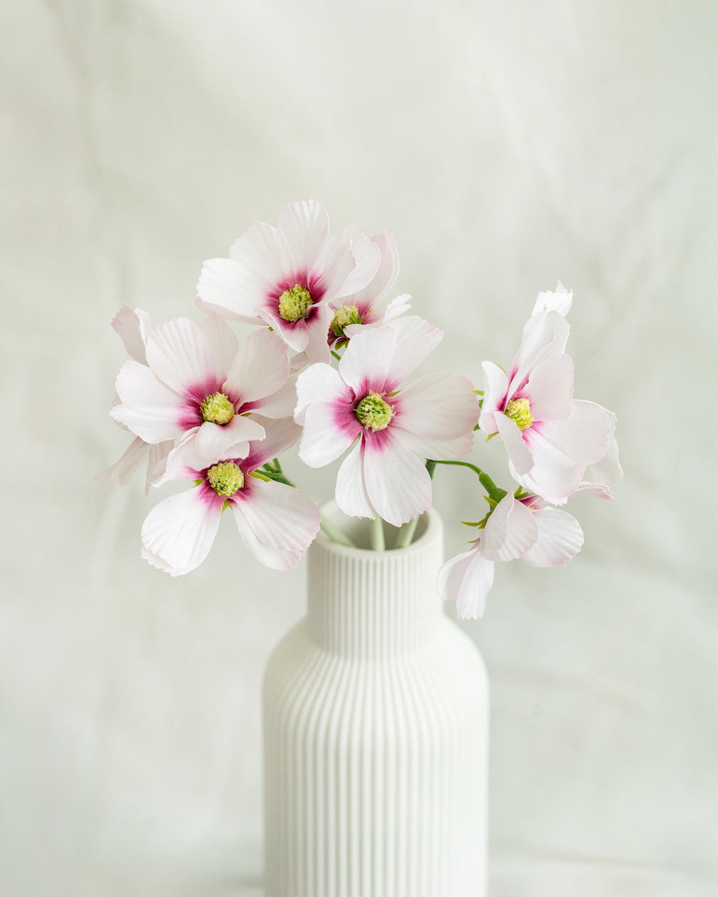 11.8'' Short Stem Light Pink Cosmos Faux Flowers - Silk Cosmos Branch, Centerpiece flower, DIY Home Decor, Wedding Flowers, Gift For Mom