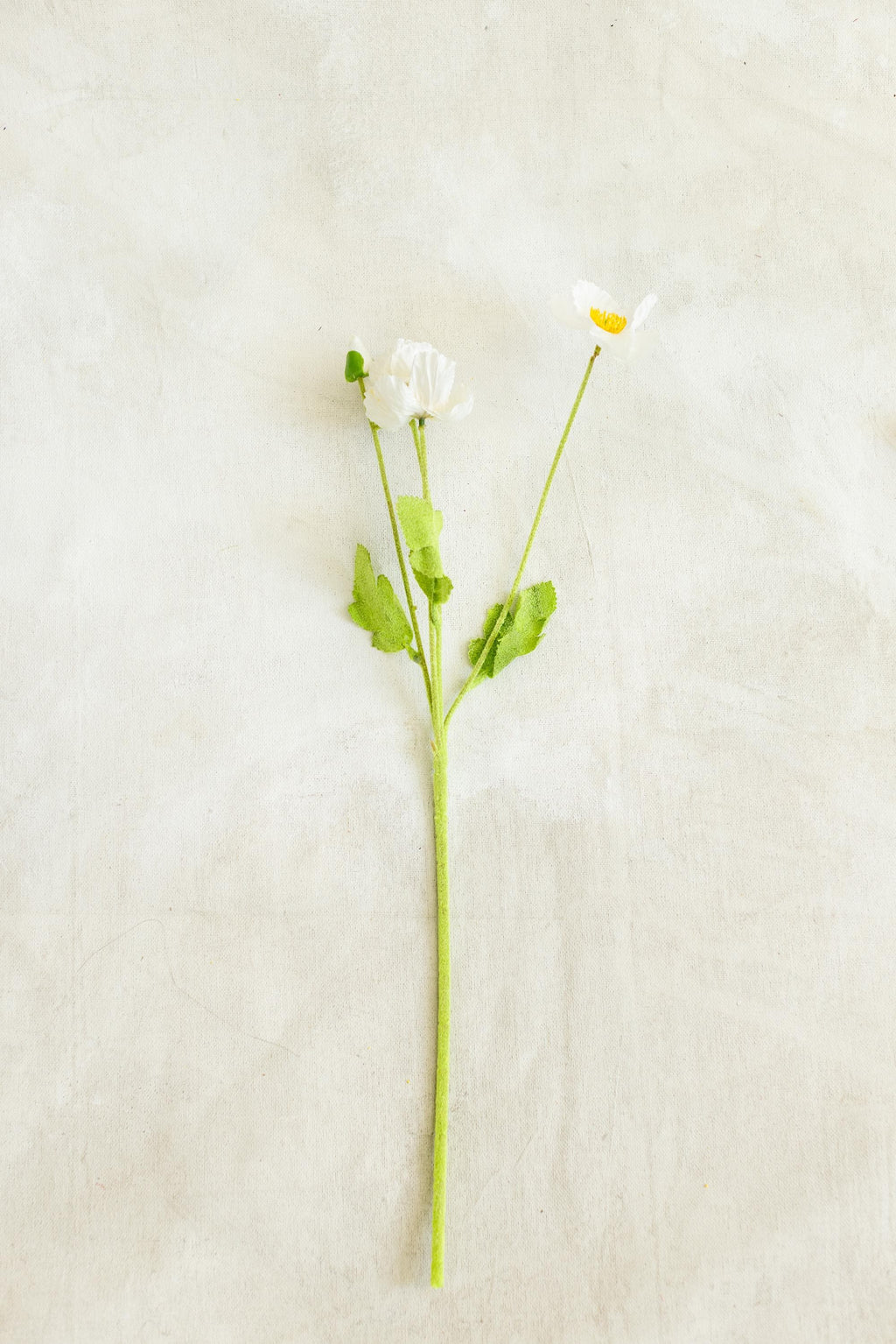 23.6" White Faux Poppy Flower Stem – Silk Poppy for DIY Floral Arrangements, Wedding Centerpieces, Home Décor & Flower Bouquets
