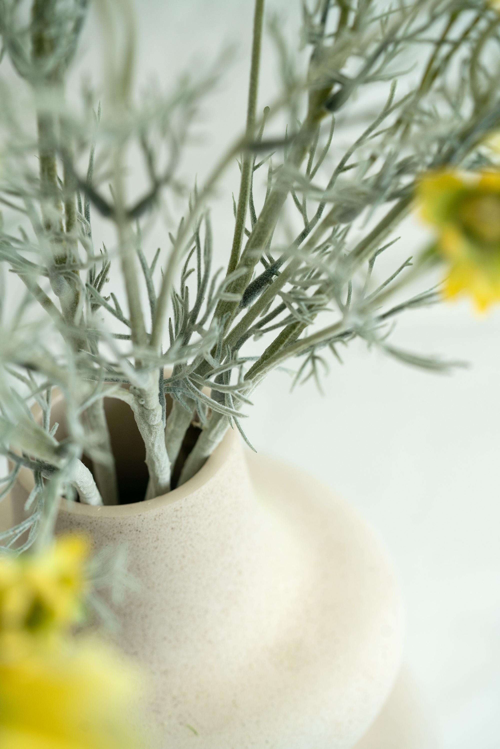 23.6" Light Yellow Faux Cosmos Flowers – Long Stem Cosmos Bouquet Flowers for Home Décor, Wedding Arrangements & Table Centerpieces