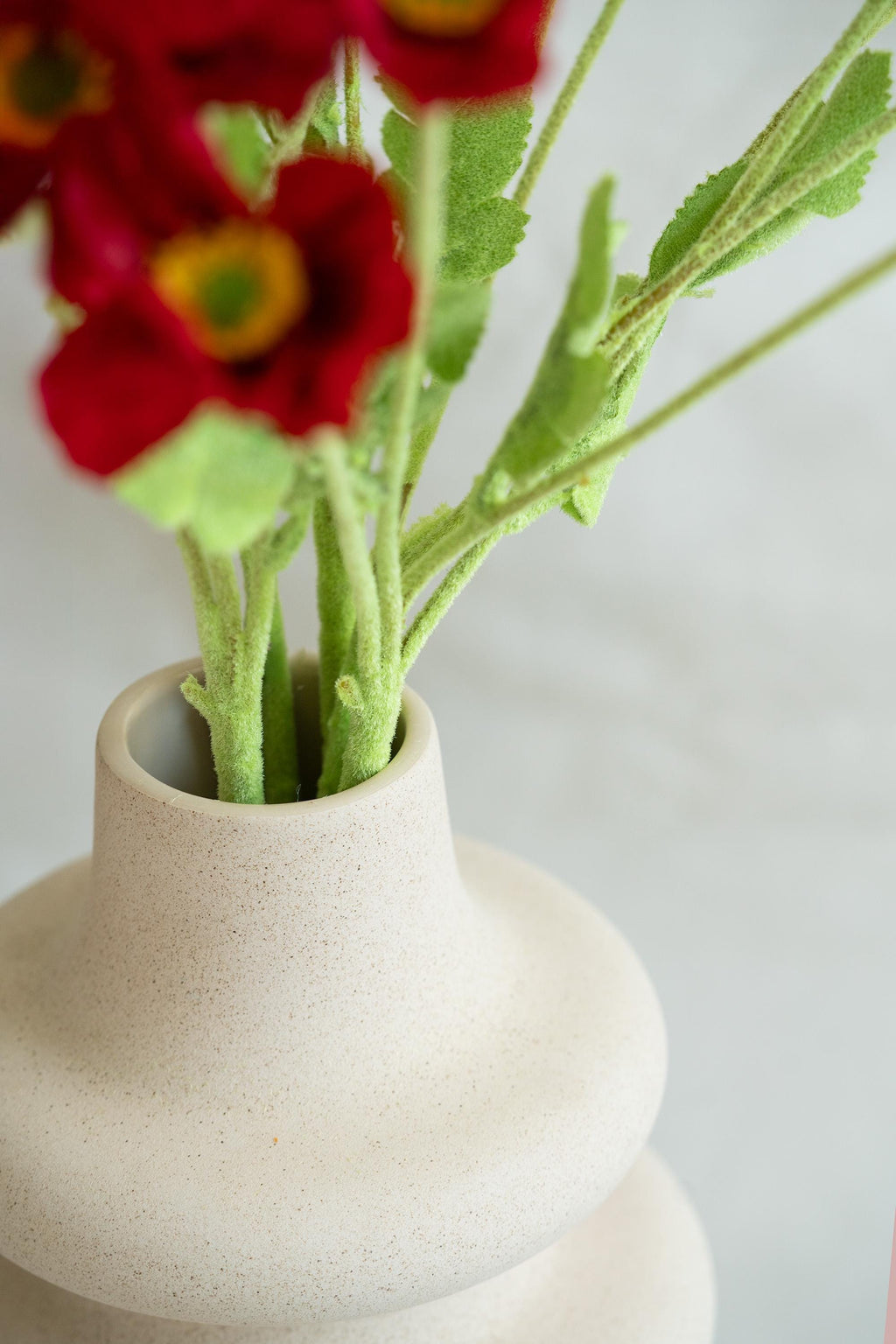 23.6'' Red Faux Poppy Flower - Silk Poppy Flower Stem, DIY Floral Arrangement, Wedding Centerpiece, Home Decor, Gift For Her, Flower Bouquet