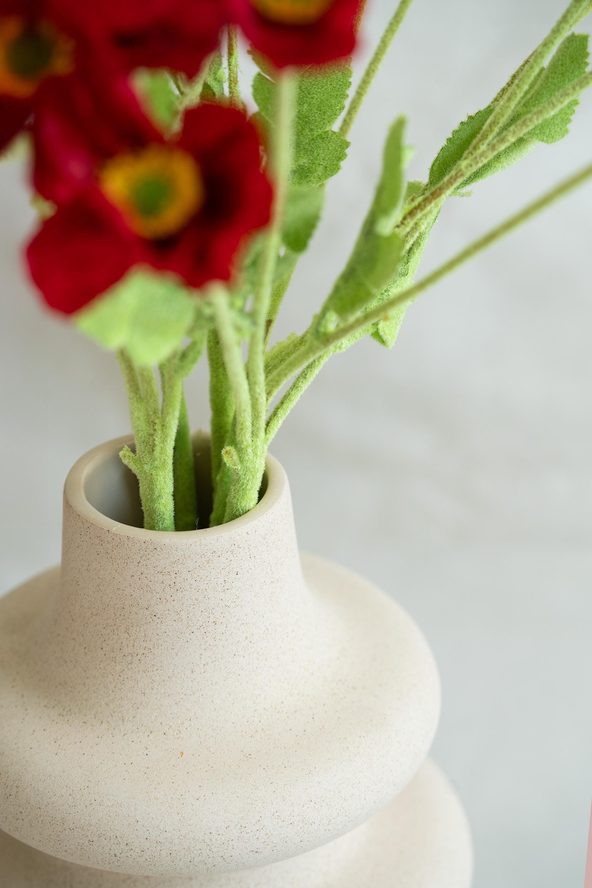 23.6'' Red Faux Poppy Flower - Silk Poppy Flower Stem, DIY Floral Arrangement, Wedding Centerpiece, Home Decor, Gift For Her, Flower Bouquet