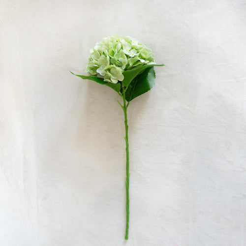 20" Real Touch Spring Sage Green Hydrangea Stem, Faux Hydrangea Flower for Vase Decor, Farmhouse Spring Floral Arrangement, Wedding Styling