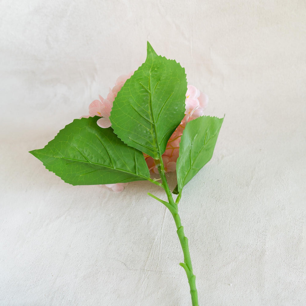 20" Real Touch Light Blush Pink Hydrangea Stem, Faux Hydrangea Flower for Vase Decor, Farmhouse Spring Floral Arrangement, Wedding Styling