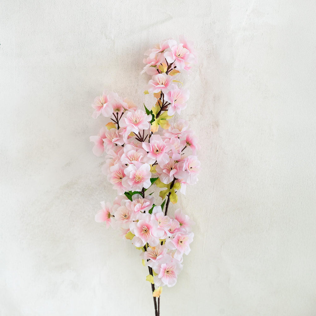 25" Spring Faux Light Pink Sakura Branch, Realistic Cherry Blossom Stems for Wedding Centerpiece Decor, Home Styling, Event Arrangements