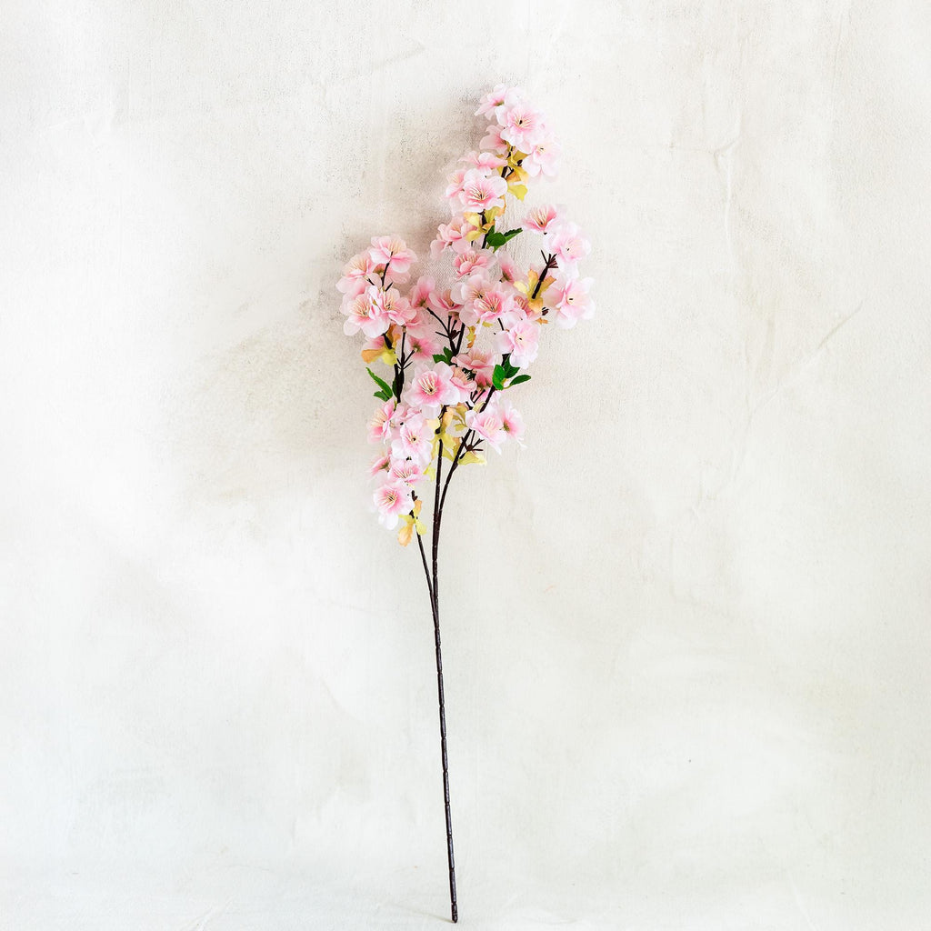 25" Spring Faux Light Pink Sakura Branch, Realistic Cherry Blossom Stems for Wedding Centerpiece Decor, Home Styling, Event Arrangements